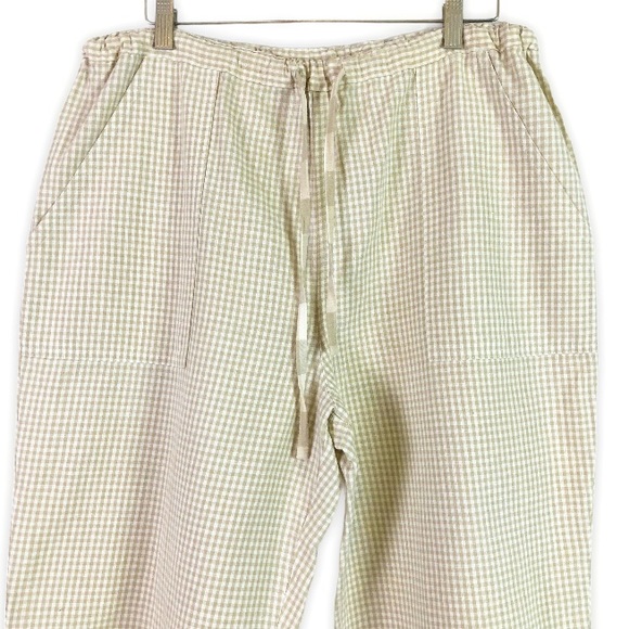 *Last chance!* Vintage Linen Blend Gingham Pants - Picture 3 of 11